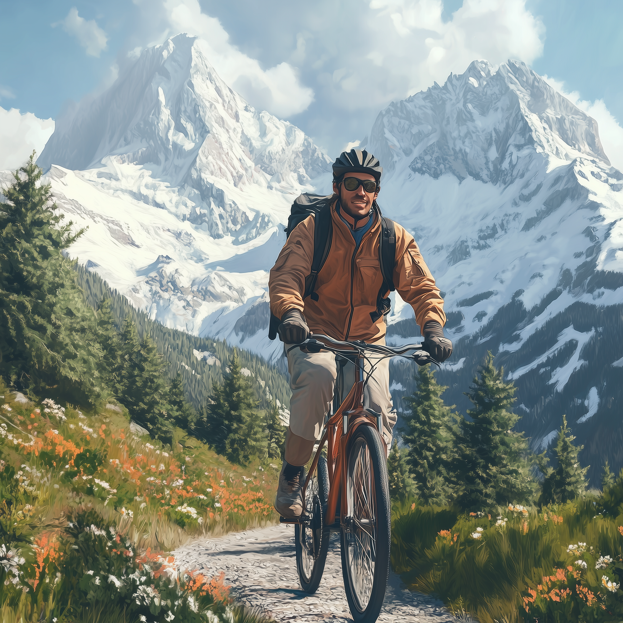 Mephistophelesos Modern Bicycle Driver In The Alps Photorealist 18566784 9956 44C3 B13e 039Ec1df7e4c