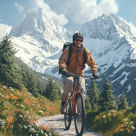 Mephistophelesos Modern Bicycle Driver In The Alps Photorealist 18566784 9956 44C3 B13e 039Ec1df7e4c